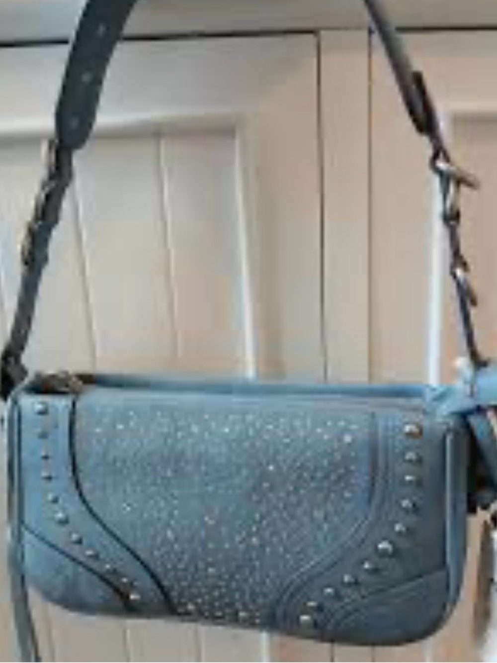 Jessica Simpson Light Blue Studded Shoulder Bag